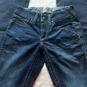 R.E.A.L. Ariat Mid Rise Stretch Whipstitch Boot Cut Jean